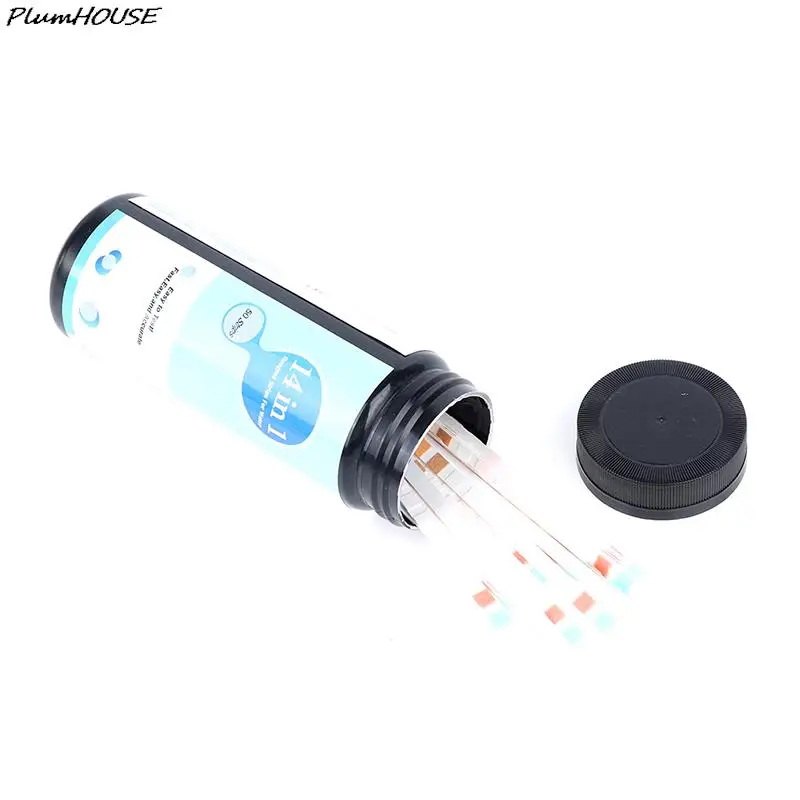 Aquarium Test Strips 50pcs 14-in-1 Drinking Water Test Strip PH Bromine Nitrate Water Quality Test For Aquarium Fish Tank Pool nitrate Strip