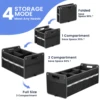 Car Trunk Organizer, Heavy-Duty Polyester Multi-Compartment Storage Box, Waterproof with Reflective Strip, Durable Handles 4