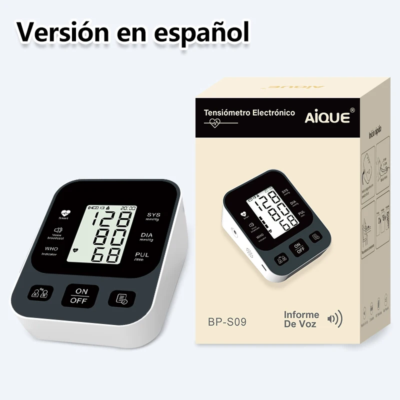 Blood Pressure Monitor Upper Arm Automatic Tonometer Digital Meter BP Medical Sphygmomanometer Pulse Spanish Portuguese Russian blood pressure monitor,blood pressure meter
