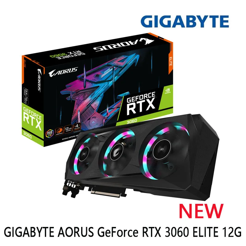 GIGABYTE GeForce RTX 3060 12G 12GB GDDR6 192-Bit 15000 MHz Support AMD Intel Desktop CPU LHR NEW 