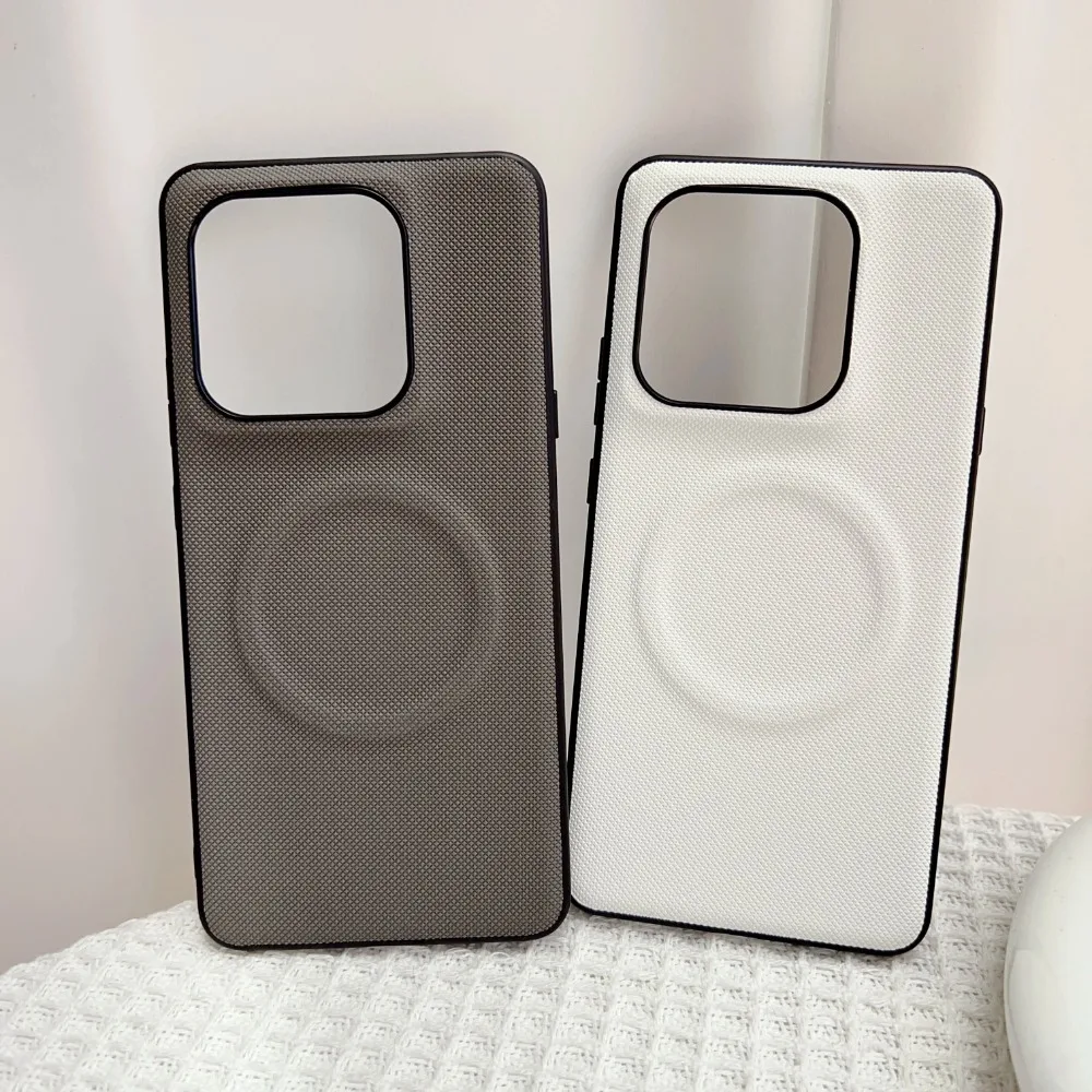 Luxury Business Leather Magnetic Phone Case with MagSafe Protection
