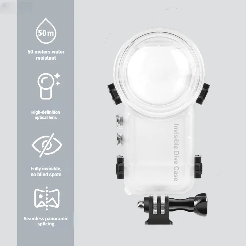 Onzichtbare Duikhoes 50M Waterdichte Duikbeschermhoes Voor Insta360 X 3 Camera Onderwaterbehuizing Hoes Accessoires Anti-Kras
