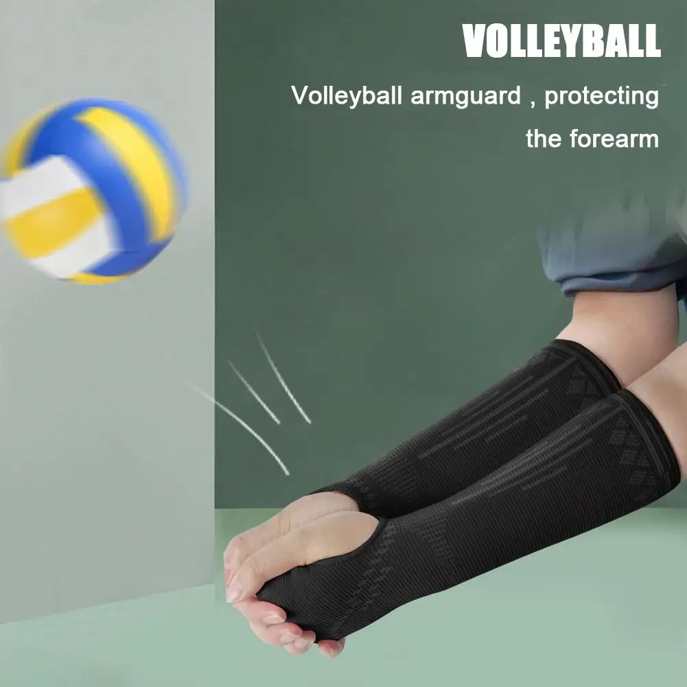 1pair Volleyball Padded Passing Forearm Hitting Sleeves Arm Sleeves And Wrist Support With Protection Pad For Girl Boy Adult volleyball arm sleeves