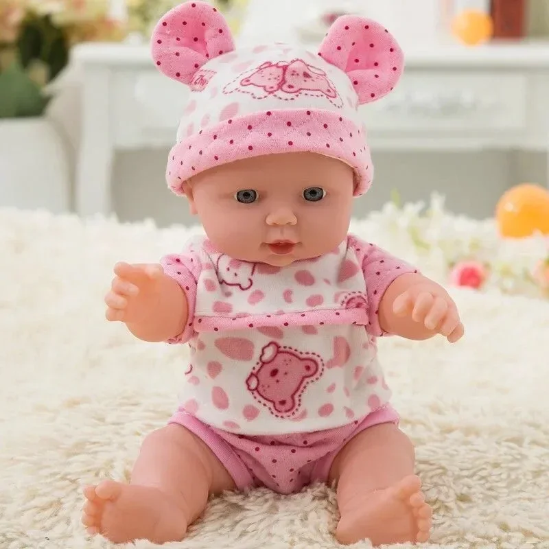 30cm Doll clothes coat Change a suit Reborn baby cartoon crystal super soft cloth doll set sweater doll accessories