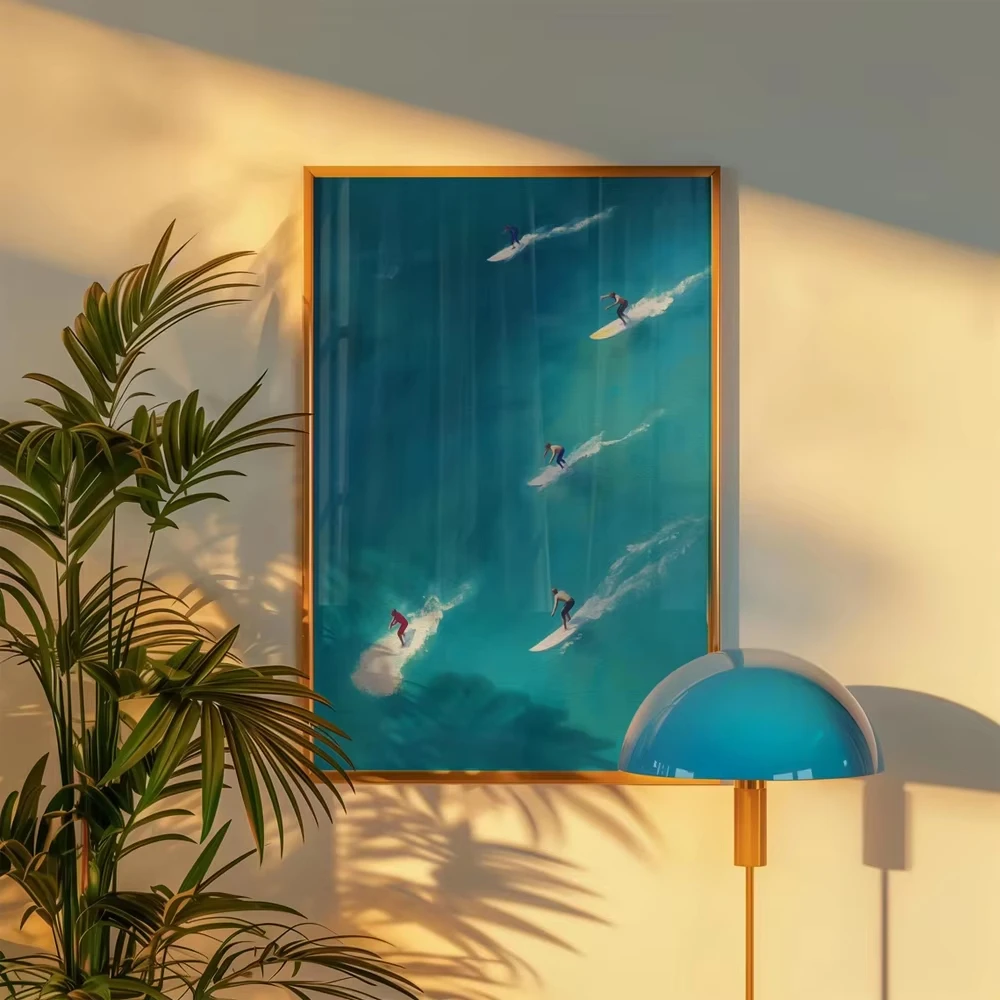 Minimalist Abstract Seashore Canvas Art 2