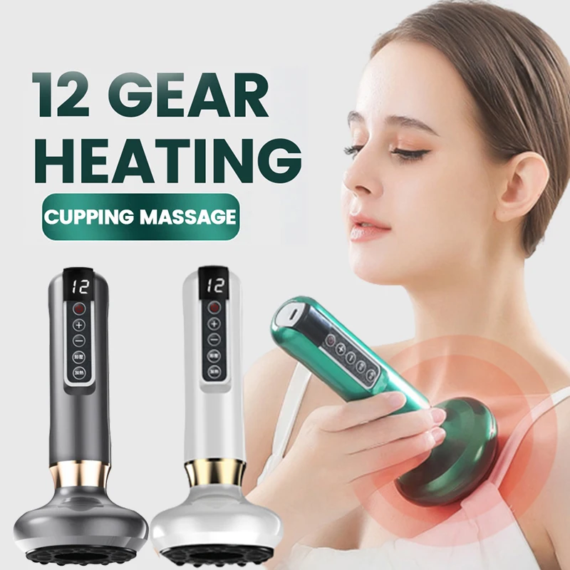 

Red Light Heating Guasha Scraping Sucker Vacuum Electric Cupping Anti-Cellulite Massager