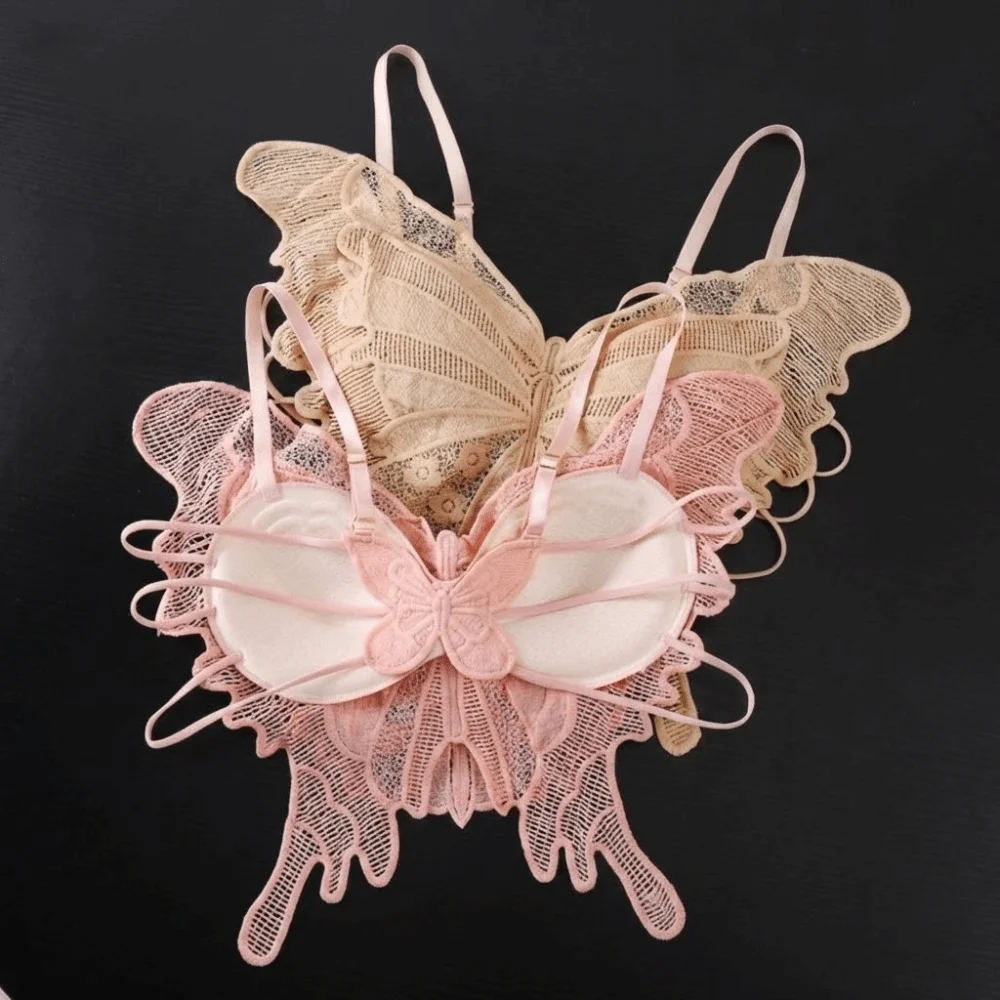 Butterfly Lace Camisole shown in a soft color option with adjustable shoulder straps