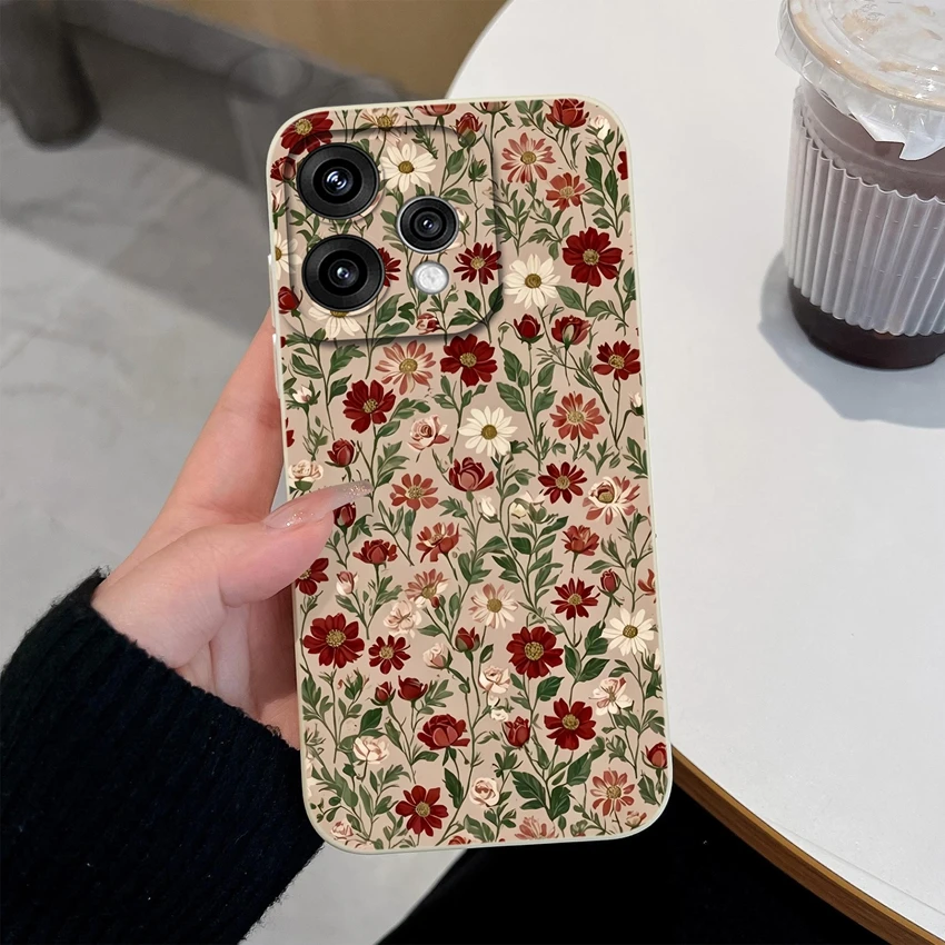Elegant Floral Soft Silicone Lightweight Case