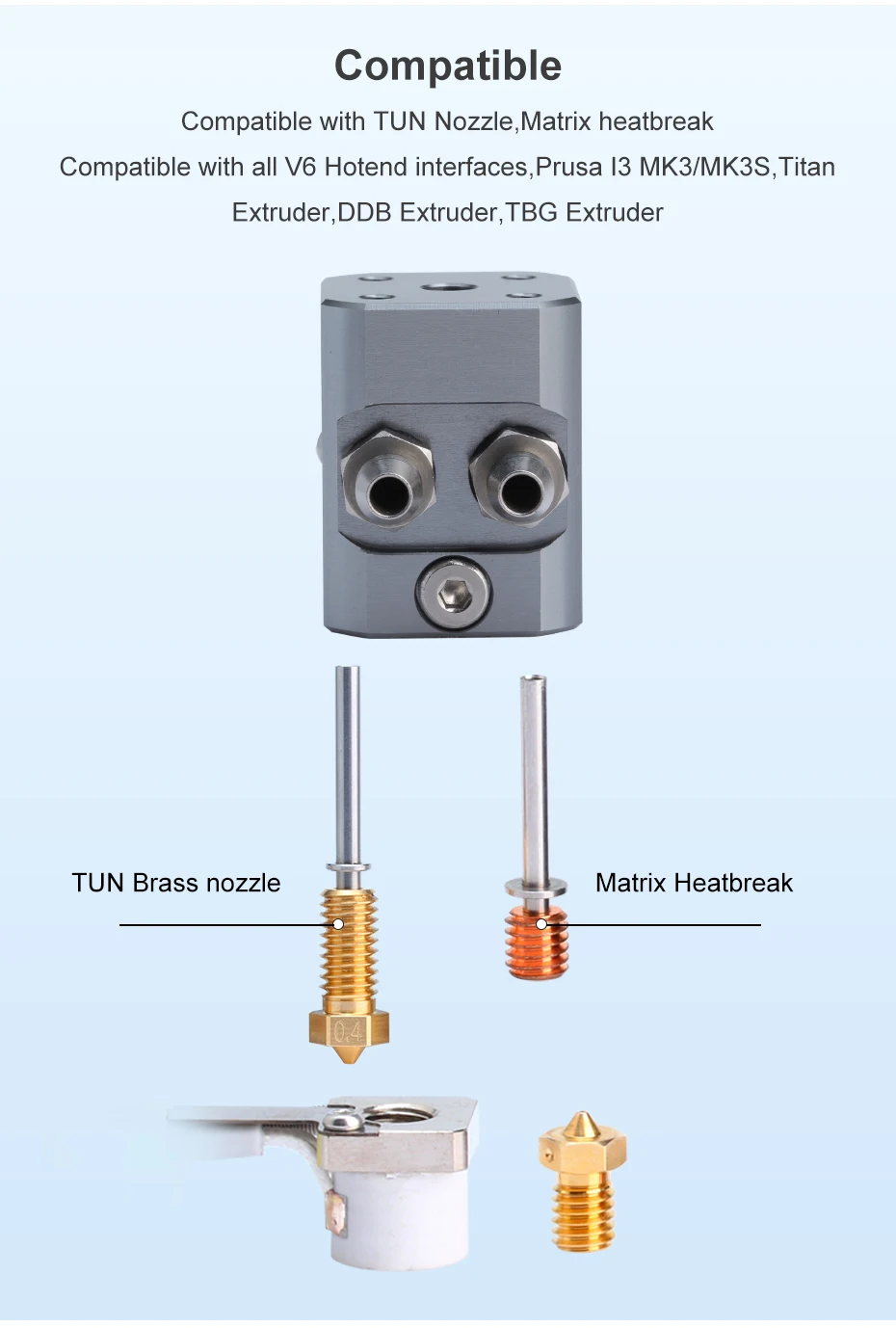 TD6S-LC TD6S, Hotend para CHC TD6 V6,