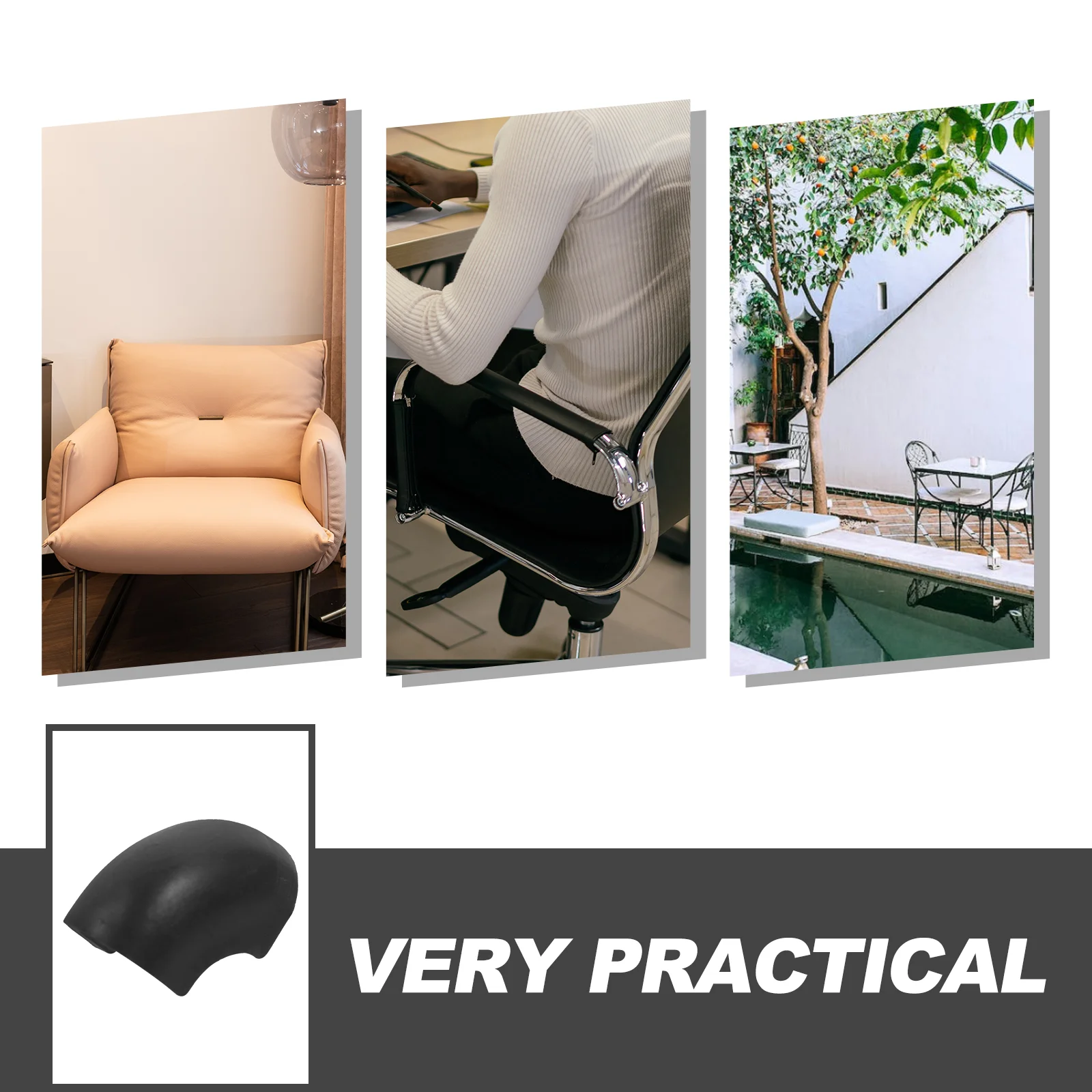 10 Pcs Chair Leg Floor Protectors 10MM White Tube Caps Anti Scratch Plastic Feet for Furniture Pads Carpet Office Chairs