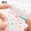 MINKYS Kawaii Cute Hand Tent Tape Sticker Colorful Letter Symbols Cartoon Creative Decorative Characters Stickers 2