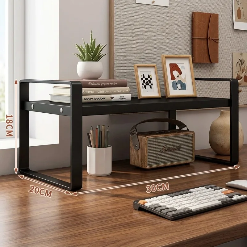 Compact Desktop Organizer Rack for Office and Dorm Desks - Ideal Small Bookshelf Solution
