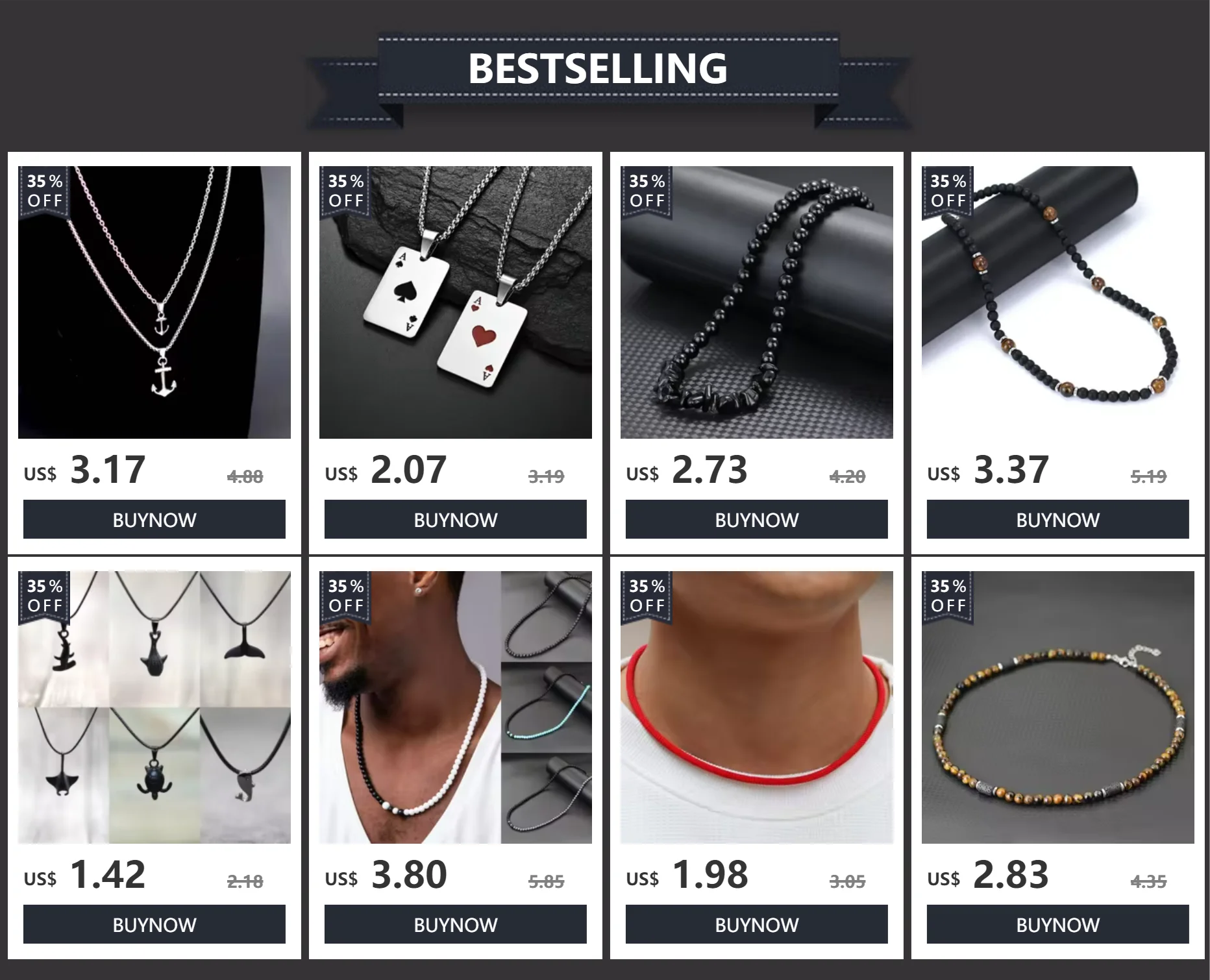 Mode Anhänger Halskette Männer Frauen 60 cm Shark Halskette Sommer Strand Schmuck Zubehör Homme Punk Halskette Geschenk Für Freund – Detail 1