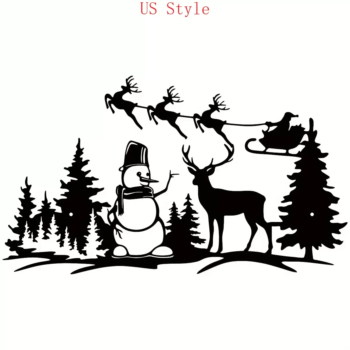 

Christmas Tree Snowman Reindeer Metal Wall Hanging Art Decor Metal Wall Mounted Art Outdoor Plaque Decor Sign Indoor Wall Decor