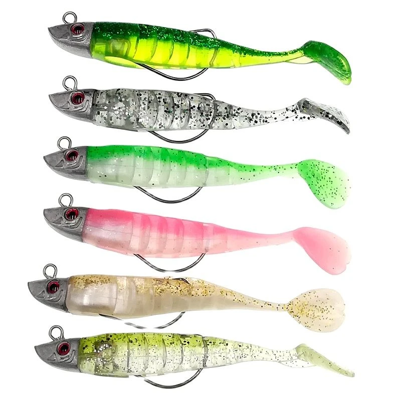 Leurre souple jigging 10cm 15g et 13cm 26g pour pêche en mer leurre T-tail silure bar