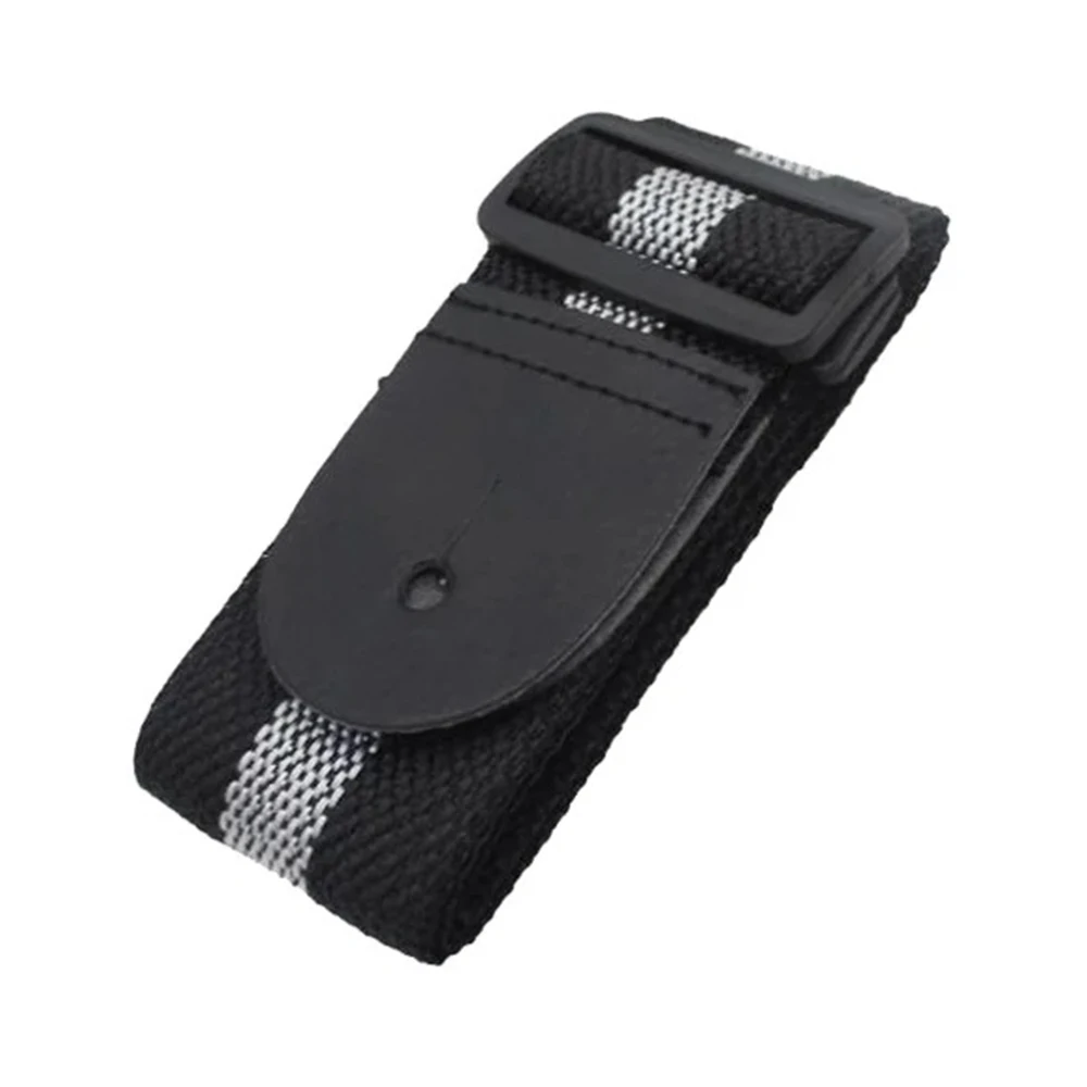 Vibrant Nylon & Leather Guitar Shoulder Strap - Colorful Stripe Design