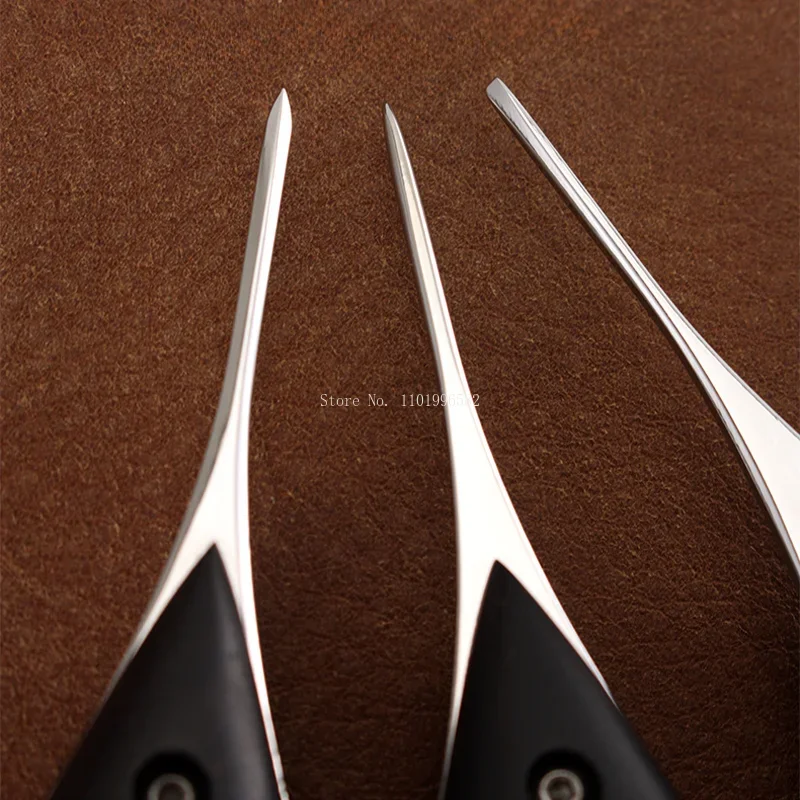 Wood Handle Leather Products Hand Sewing Thread Hole Punching Awl DIY Hand-made Leather Bags/belts Auxiliary Punching Tools