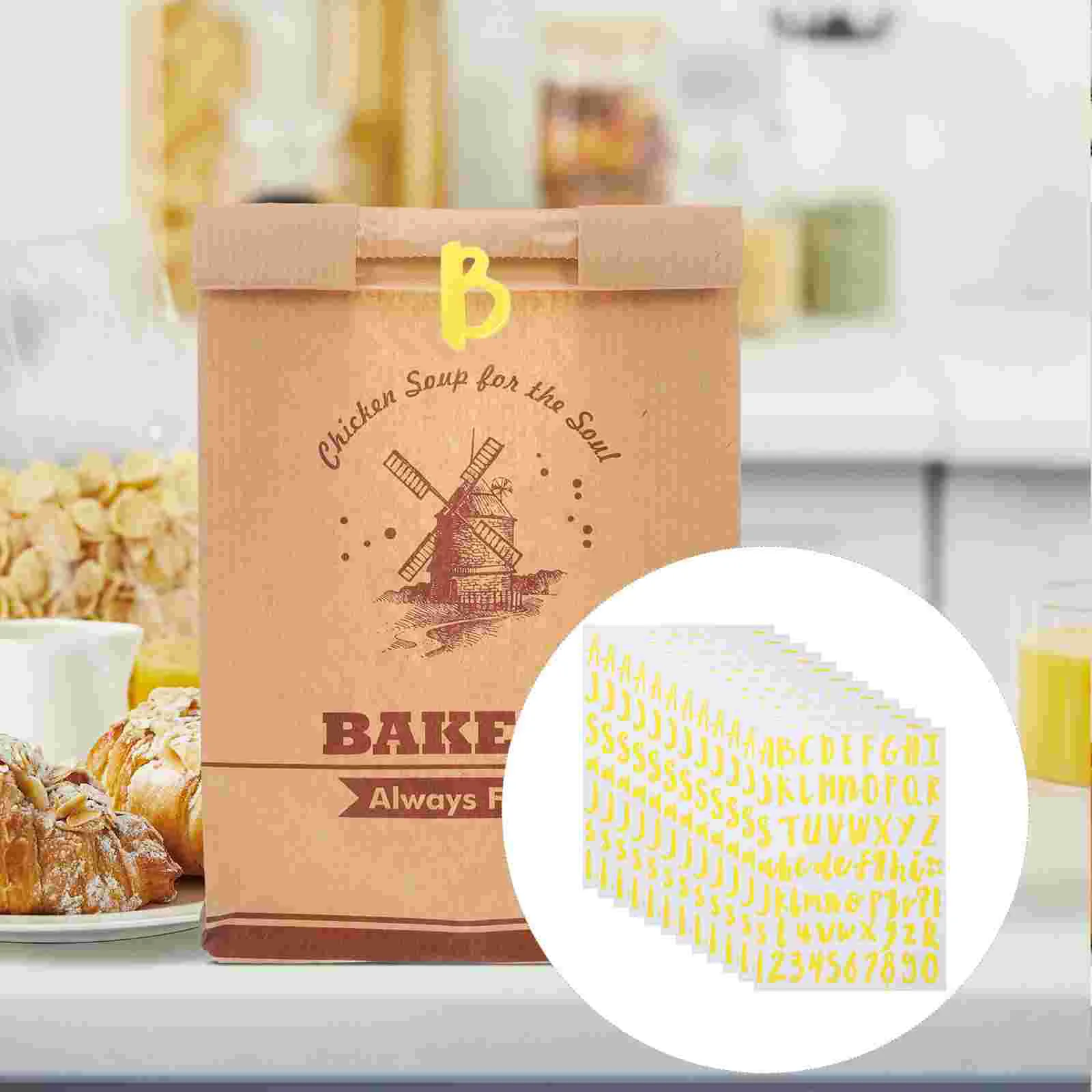 

12 Sheets Alphanumeric Stickers Number for Scrapbook Trash Can Applique DIY Letter Pvc