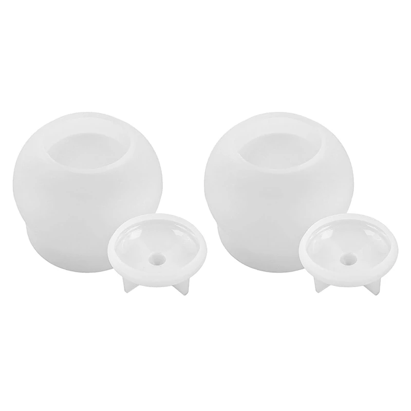 

2PCS Jar Silicone Molds With Lids, For Epoxy Resin, Storage Jewelry Box Container