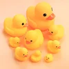 1Pc Cute Small Yellow Duck Baby Bath Toys Squeeze Rubber BB Bathing Water Fun Toy Race Classic Squeaky Kids Toys 2