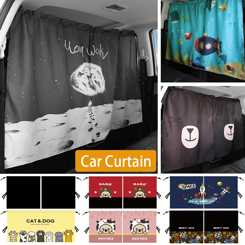 

Car Curtain Partition Window Sun Shade Protector Privacy Sunshade Retractable Front Side Windshield Child Baby Curtains