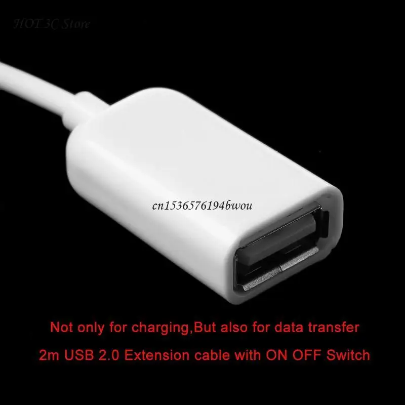 Sourcing Map Cavo USB Con Interruttore On/off, USB A Maschio A Type-C Maschio, 1 Metro, Bianco, 2 Pezzi - 4