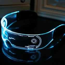 Glowing Colorful LED Party Disco Sunglasses (WHITE)
