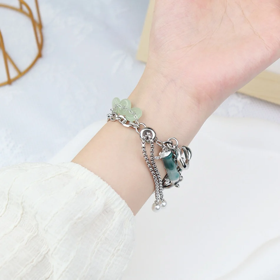 Chinese Style Jade Bracelet Strap For Apple Watch Series 8 7