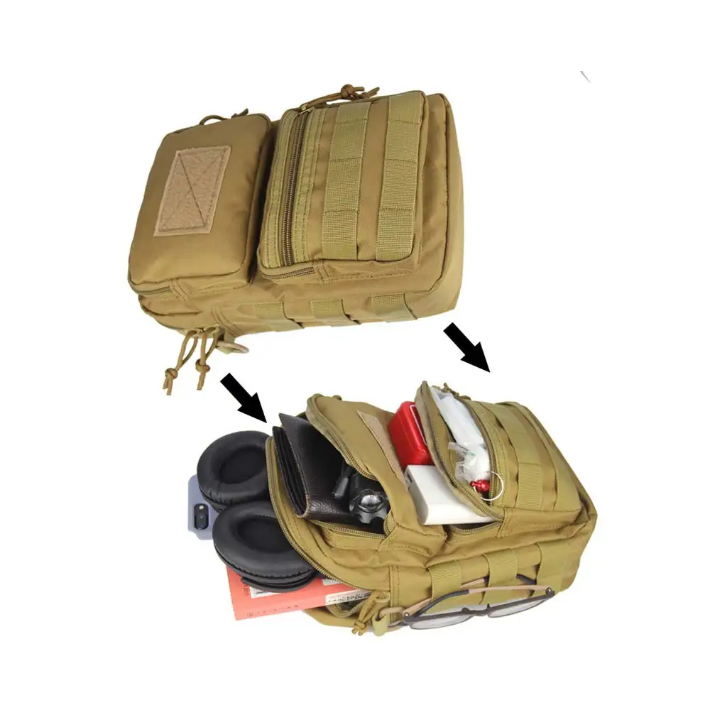 Zaino Messenger Tattico Uomo In Nylon 1000D: Mini Borsa A Tracolla Impermeabile Pieghevole Per Campeggio, Trekking E Outdoor