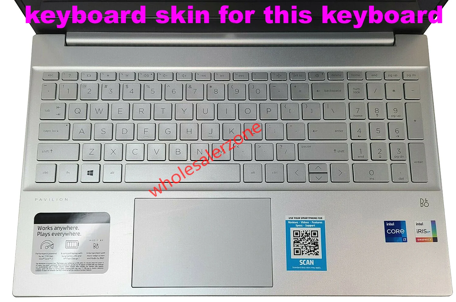HP 15-EG 15m-EG 15-EH 15m-EH 17-CN* 17m-CN* 17-CP 17m-CP x360 컨버터블 15-ER**용 미국 키보드 보호 스킨 커버 보호대