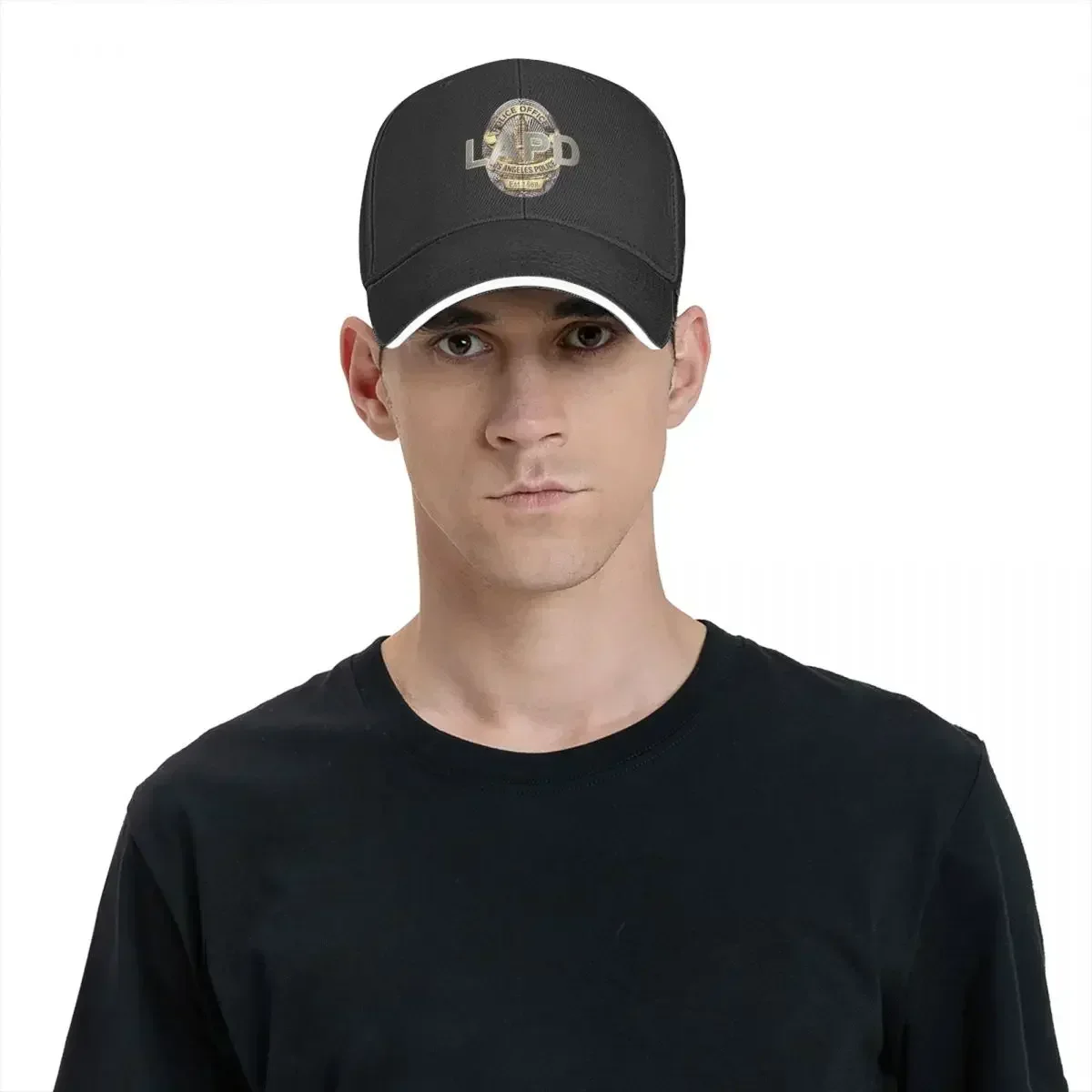 POLICE OFFICER LAPD Baseball Caps Snapback Fashion Baseball Hats Breathable Casual Outdoor Unisex Polychromatic Customizable 6