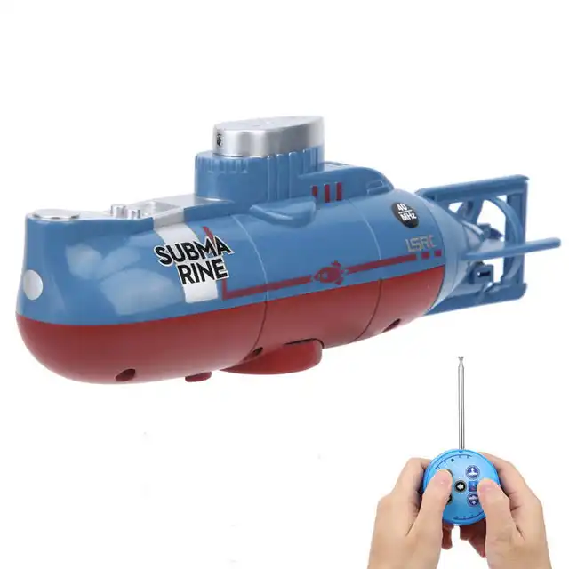 RC Submarine MINI Remote Control Boat Waterproof Diving Toy Simulation Model Gift for Kids Boys Support 6‑channel Control 2