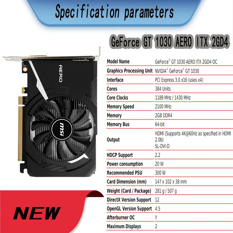 GeForce GT 1030 AERO ITX