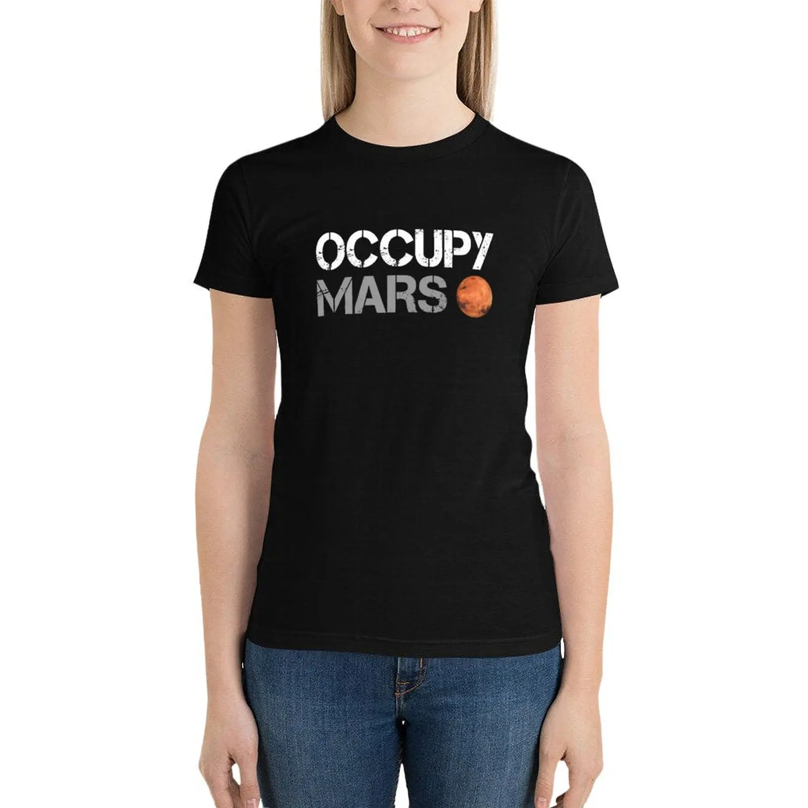 Occupy Mars T-Shirt aesthetic clothes summer top animal print shirt for girls tops Women
