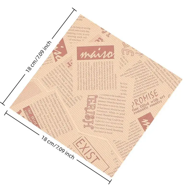 50 Pieces Premium Grease-Resistant Baking Paper Bags 18x18cm for Sandwiches, Donuts, Bu... - SKU GBPB1109 - UGI Packaging