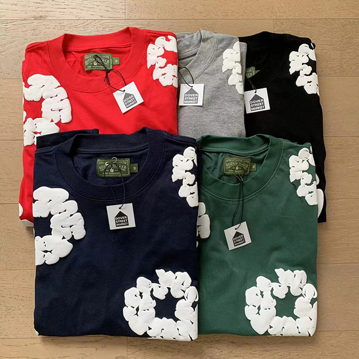 

Yao888 Kapok Brand Foam Printing Pure Cotton Men Short Sleeve Loose Luxury Casual Tee Streetwear High Quality T Shirt For Men