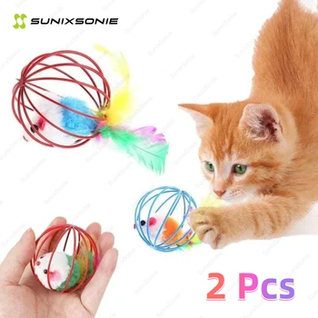 Cat Pet Toy - Random Color Mouse Ball Cage for Kittens - Pet Supplies and Accessories for Felines 1