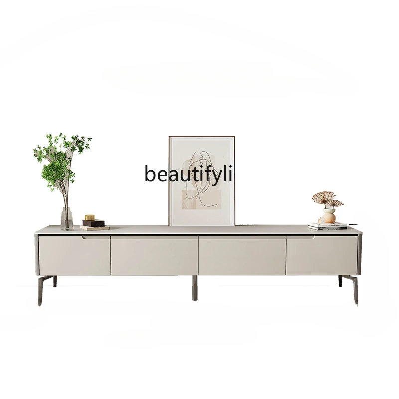 

Роскошный кофейный столик в стиле кремовой стены, современный минималистичный чайный столик для гостиной, дома, маленькой квартиры