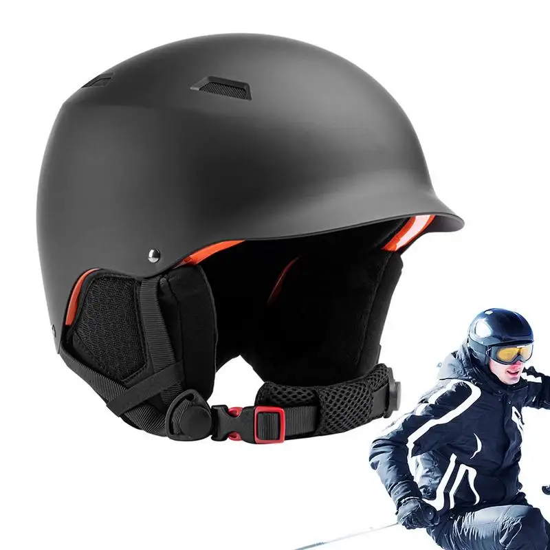 

Snow Helmets Removable Ear Cotton Snow Ski Helmets Shock Absorbing Breathable Riding Protectors With Soft Chin Pad For Commuting