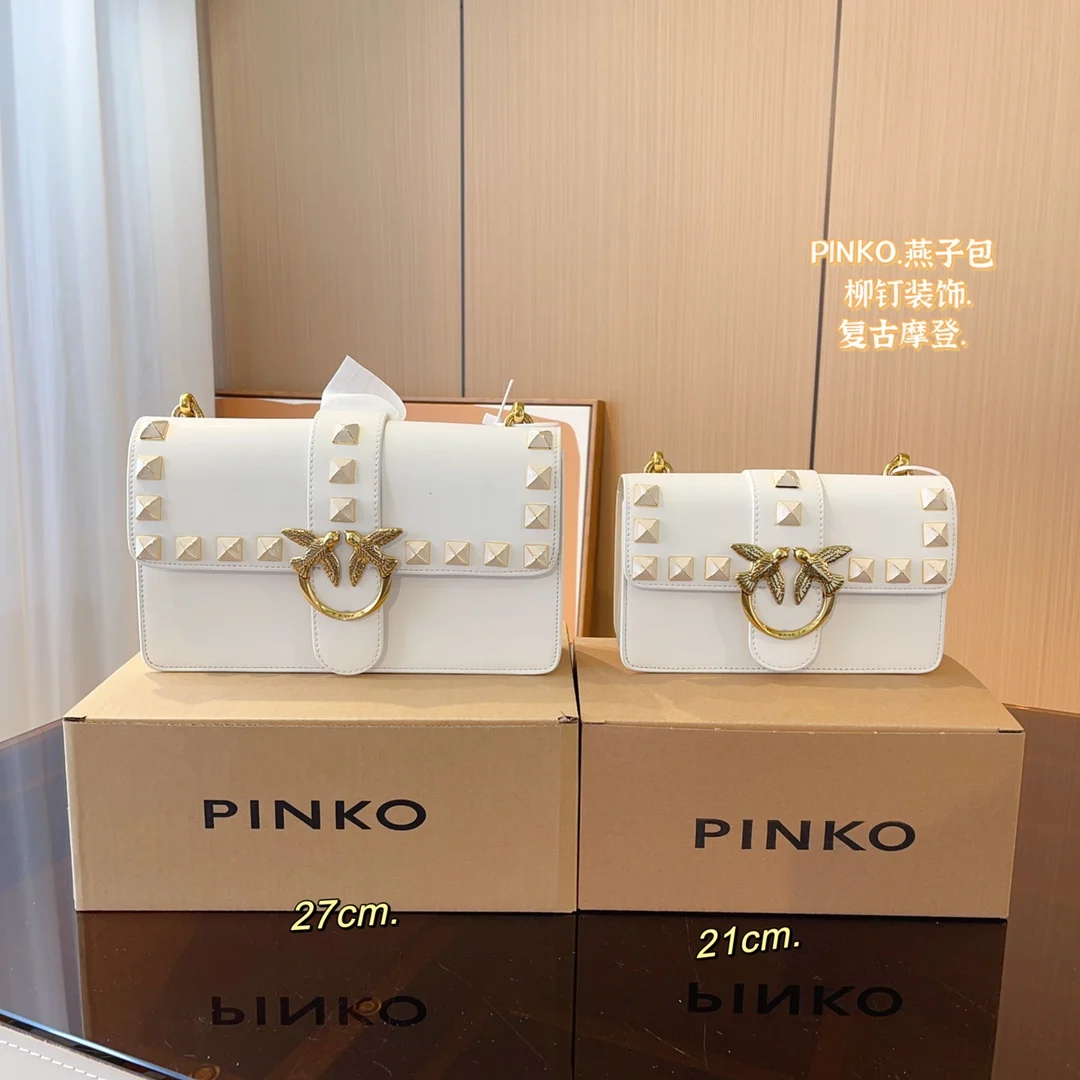 

Pinko Swallow Bags for Women Luxury Designer Bag Accessories Chain Straps Organizer Insert Bags Girls Handbags Charm Straps Bag