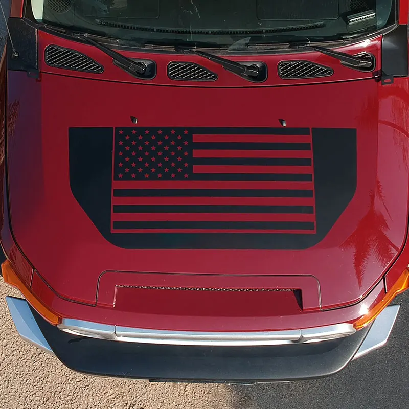 Per Toyota Fj Cruiser 2007-2021 Pvc Nero Car Front Engine Hood Trim Stickers Pull Flower Film Accessori Per Auto