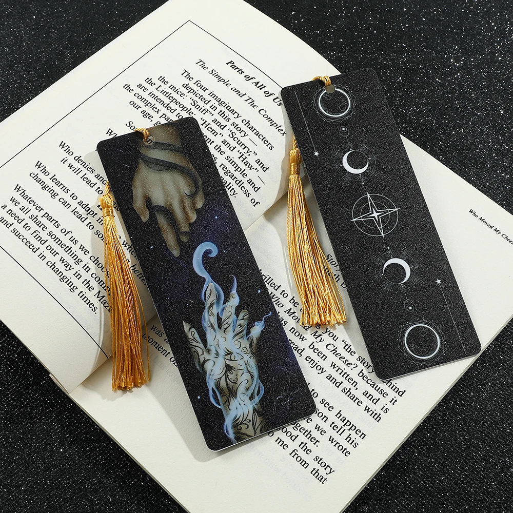 Acotar Acomaf Acrylic Bookmarks Tassel Moon Mountain Wings Bookmark Reading Women Men Book Accessories Book Mark Gift