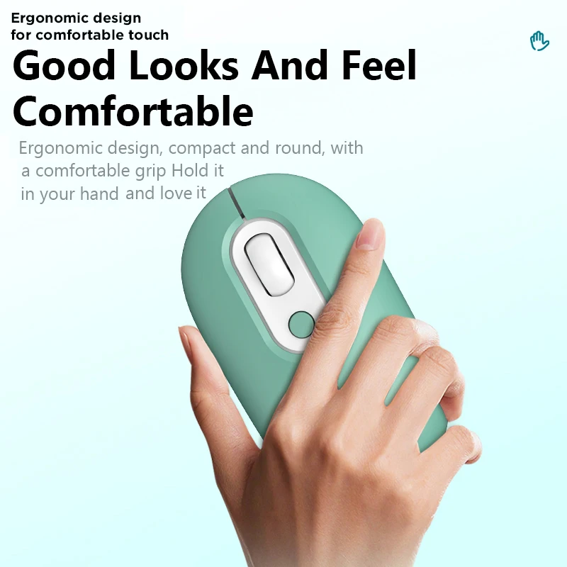 Rechargeable RGB Bluetooth Ergonomic Wireless Mouse with LED Backlit and Silent Clicks