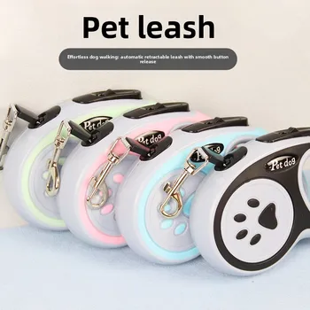 Guinzaglio per cani in nylon 3/5M retrattile automatico durevole piombo per gatti estensibile cucciolo che cammina corsa roulette di trazione per cani di piccola taglia