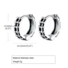 Vnox Fashion Solid Chain Hoop Earrings for Men Boys, Anti Allergy Stainless Steel New Gothic Ear Gifts Jewelry 4