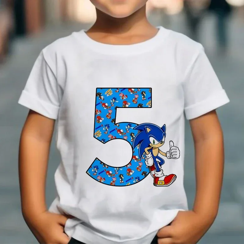 어린이용 여름 면 셔츠, 어린이용 반팔 소닉스 셔츠, 여아용 셔츠, 어린이용 아..