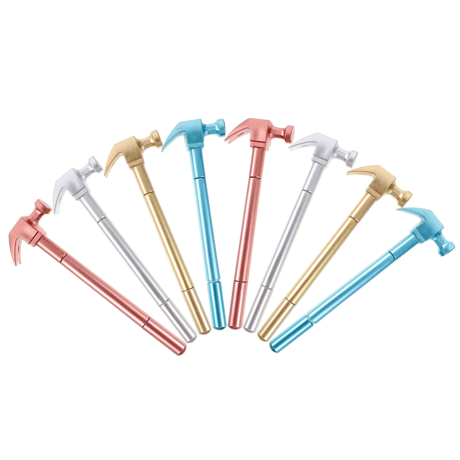 

8 Pcs Cartoon Hammer Gel Pen Student Stationery Office Supplies Writing Pens Test Black Needle Refill;