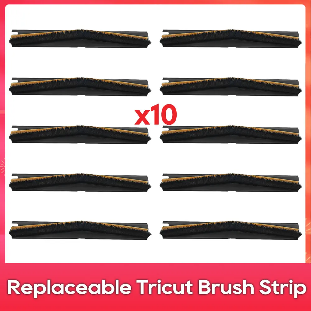 Enhanced Replaceable Tricut Brush Strip for Robotic Vacuum Cleaners