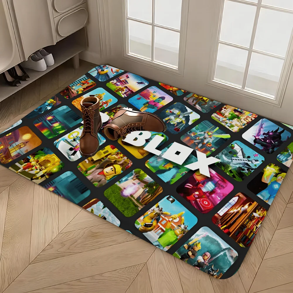 Game R-Robloxs Cool Hallway Carpet Non-Slip Laundry Room Mat Laundry Decor Balcony Child Living Room Bedside Area Rugs 2