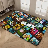 Game R-Robloxs Cool Hallway Carpet Non-Slip Laundry Room Mat Laundry Decor Balcony Child Living Room Bedside Area Rugs 2